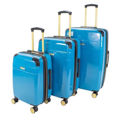 American Flyer Jenni Chan Entin 3-Piece Hardside Spinner Set, Teal -  0040413056904