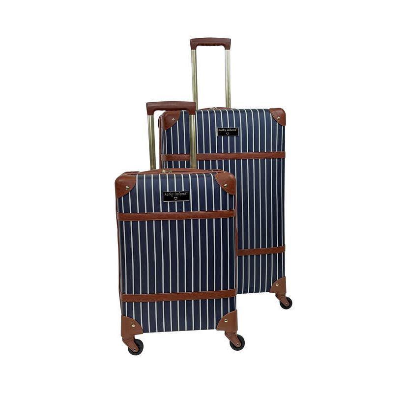 Kathy Ireland Vintage Trunk 2-Piece Hardside Luggage Set