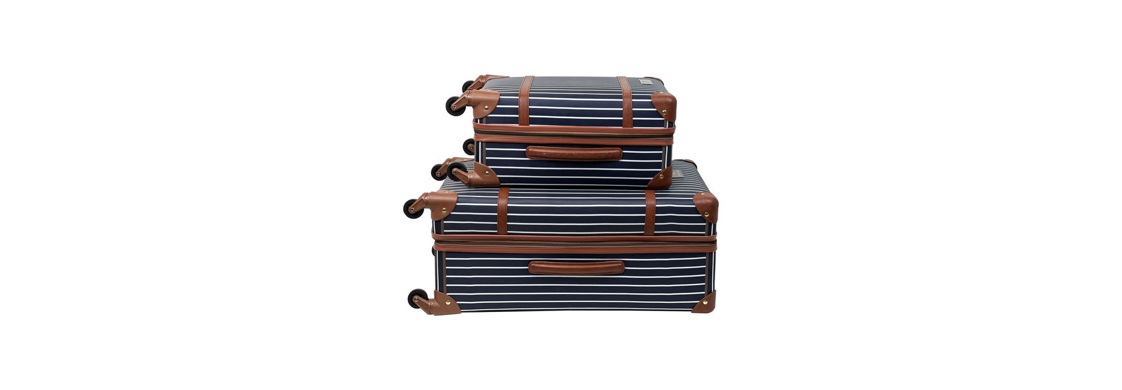 Kathy Ireland Vintage Trunk 2-Piece Hardside Luggage Set