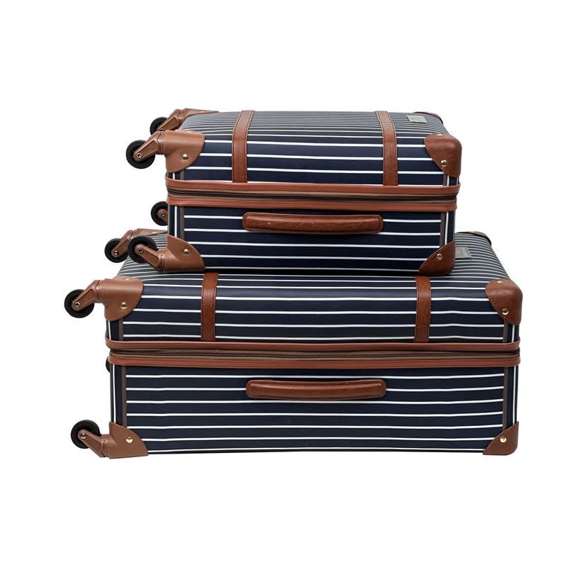 Kathy Ireland Vintage Trunk 2-Piece Hardside Luggage Set