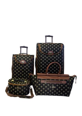 Fleur De Lis 4-Piece Luggage Set