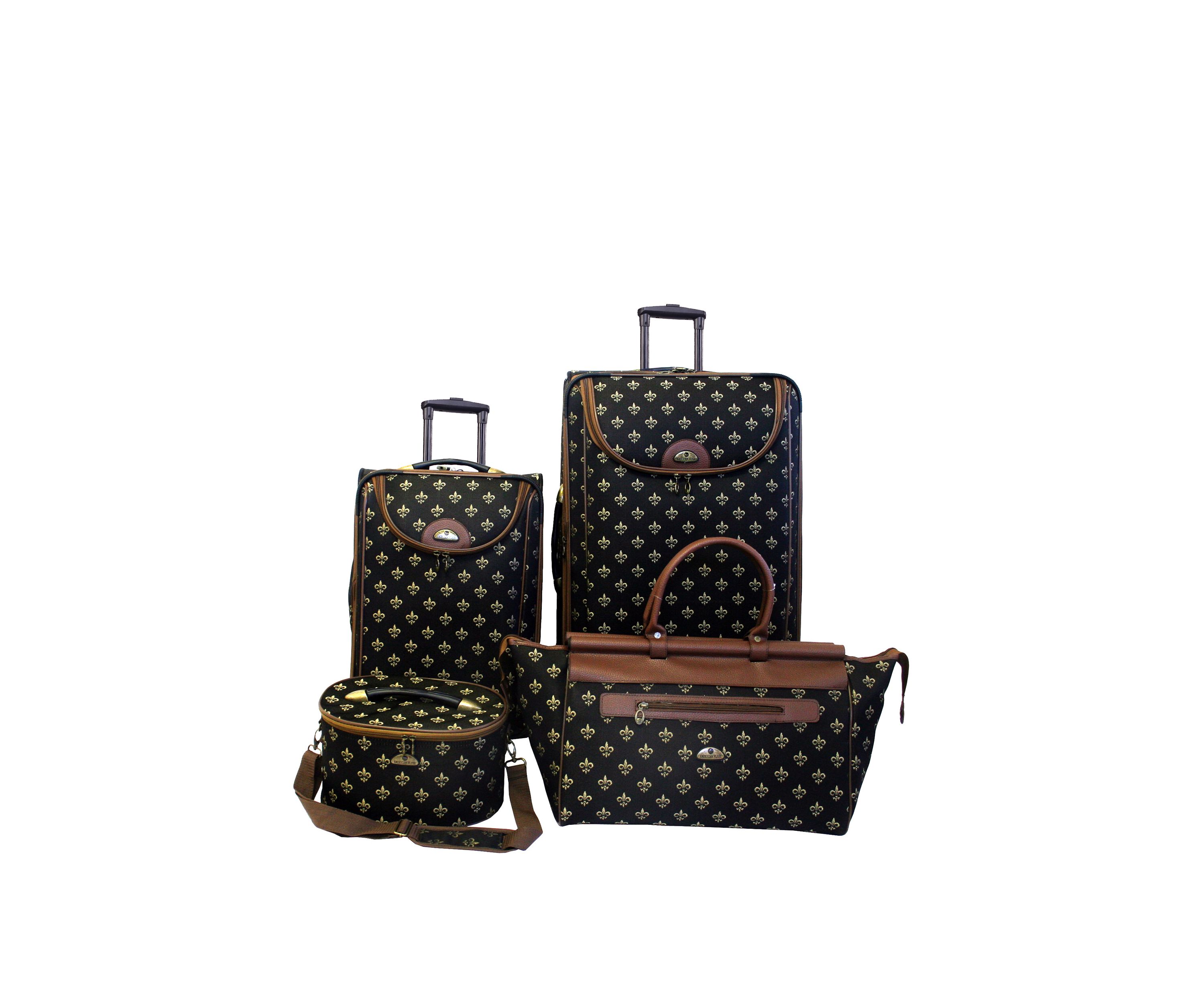 Fleur De Lis 4-Piece Luggage Set