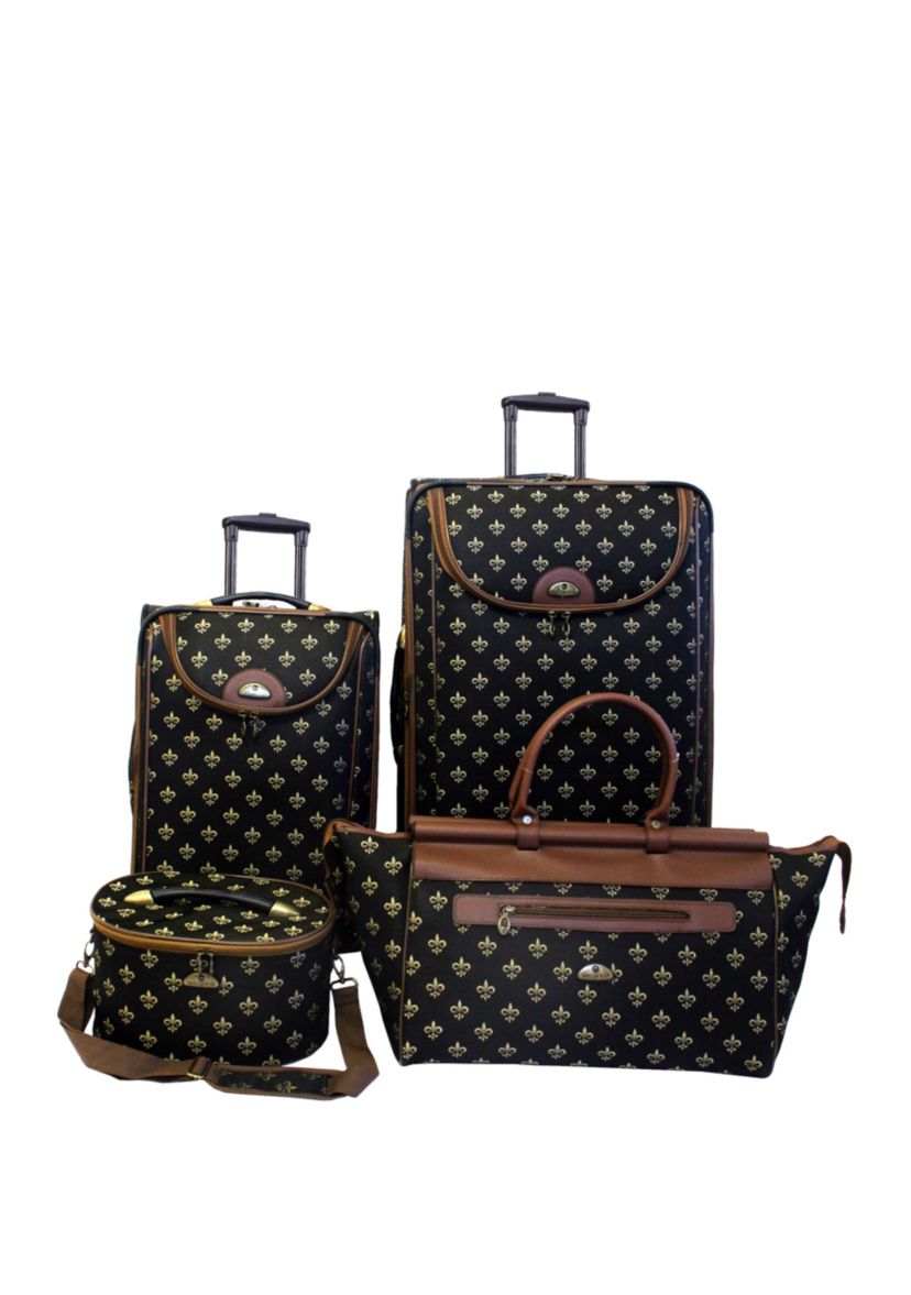 Fleur De Lis 4-Piece Luggage Set