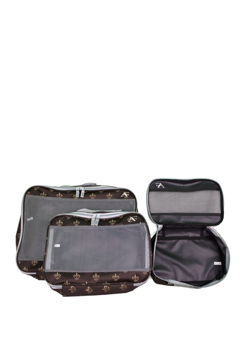 American Flyer Fleur De Lis Packing Cubes - 3-Piece Set