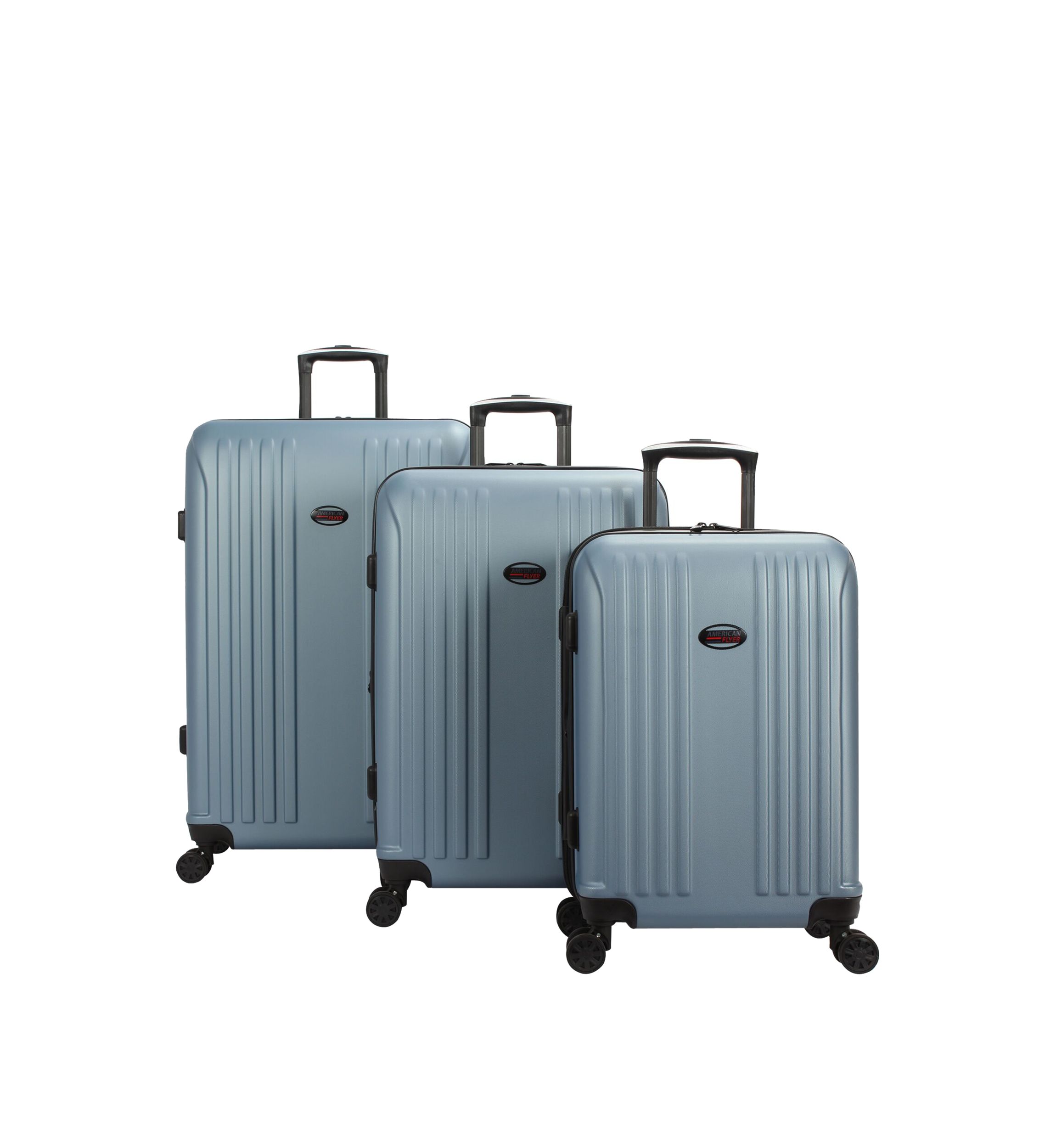 American Flyer Moraga 3-Piece Hardside Spinner Luggage Set in Red