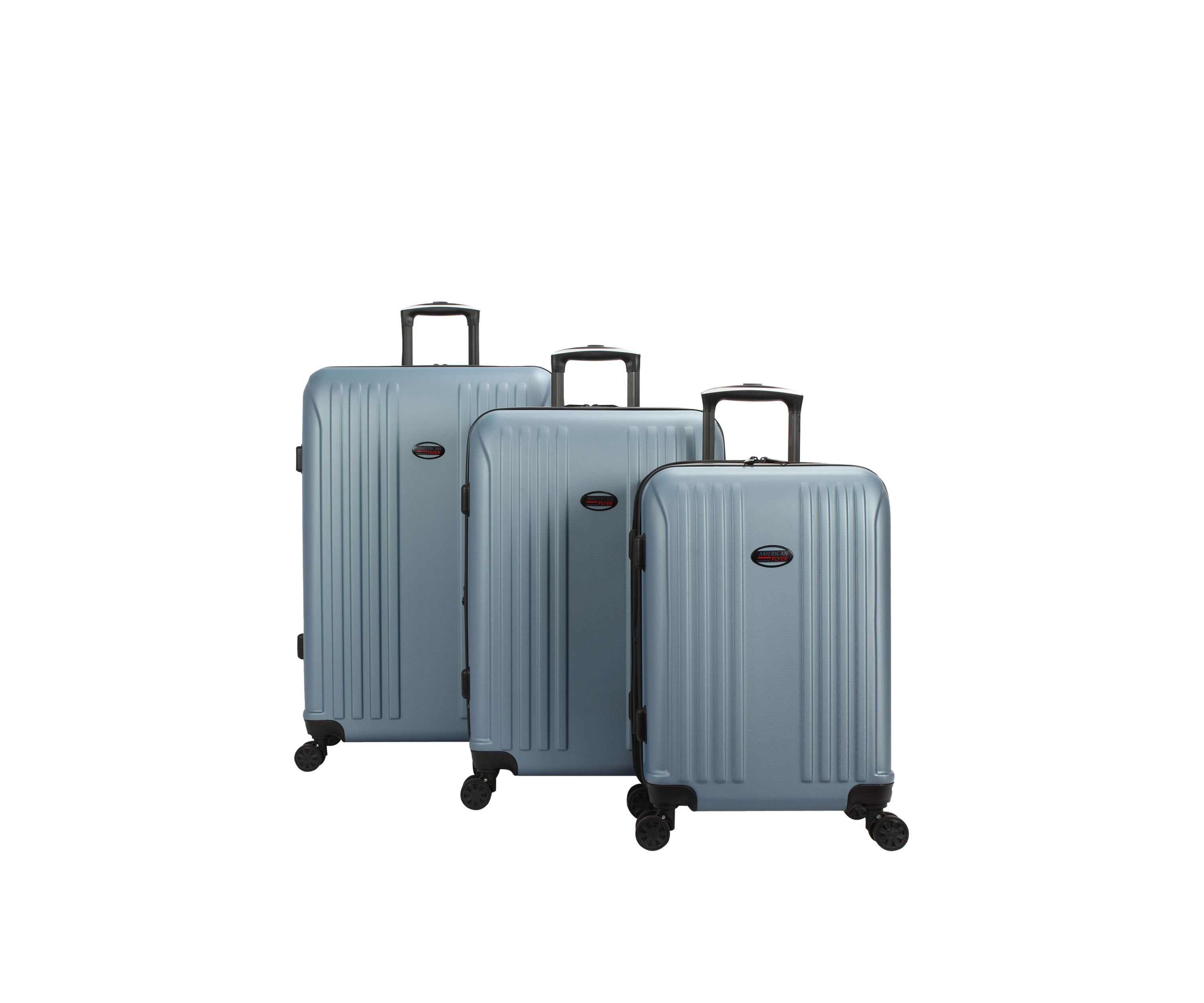 American Flyer Moraga 3-Piece Hardside Spinner Luggage Set in Dusk Blue