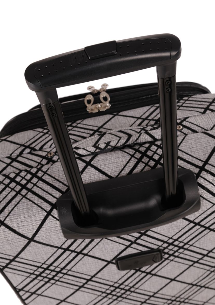 American Flyer Silver Stripes 5-Piece Spinner Luggage Set