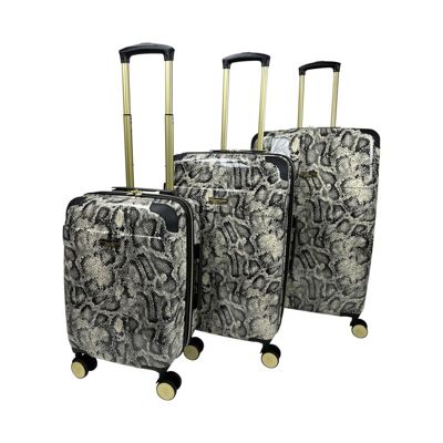 American Flyer Jenni Chan Python 3-Piece Hardside Spinner Set -  6200367JC111ST3GRY