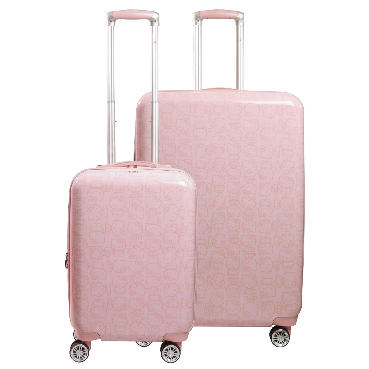 Hello Kitty Pose All Over Print 2 pc set Hard-sided spinner Luggage in 29 and 21 inch Pink