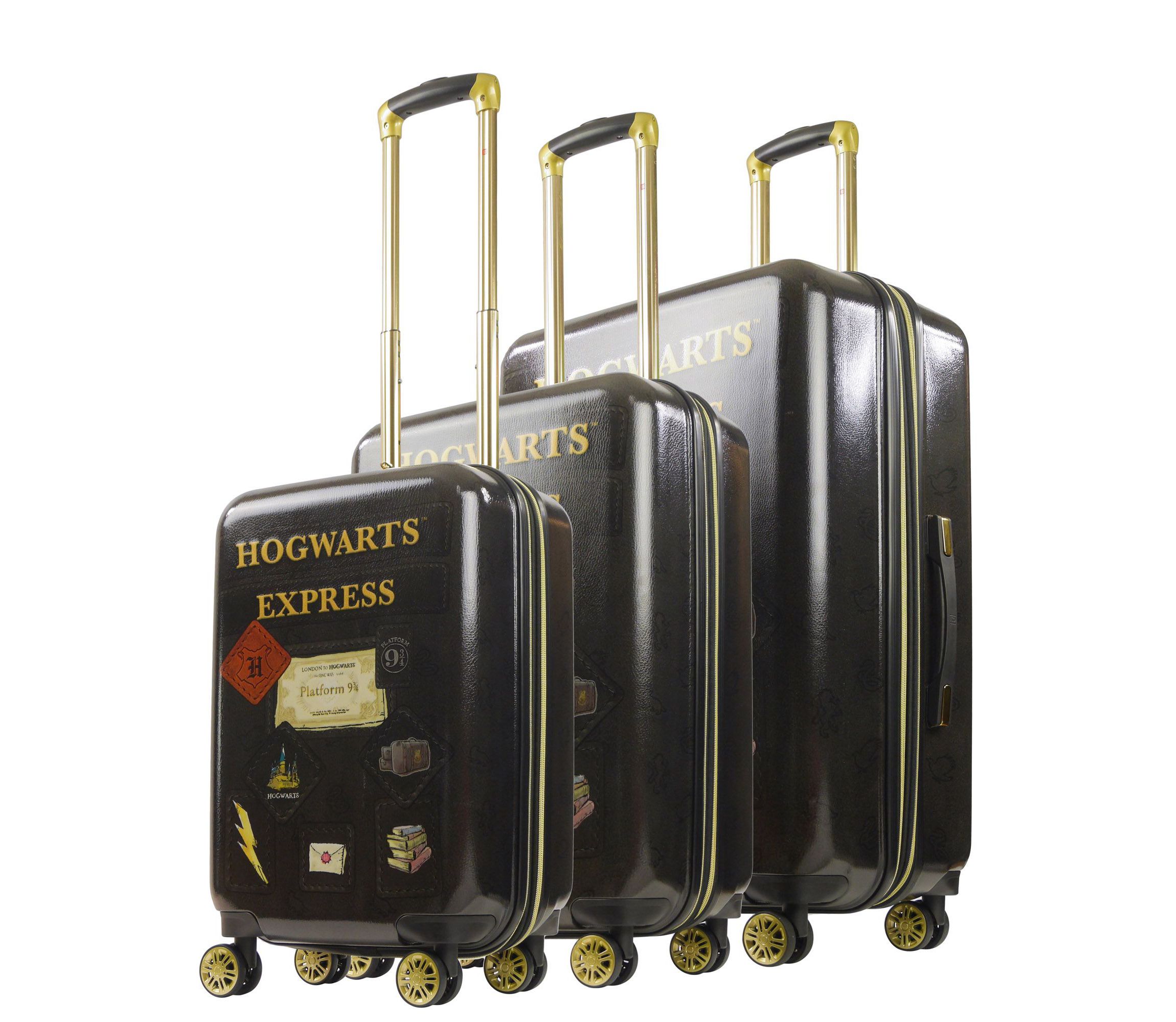 WB Harry Potter Ful Hogwart Express Hardside Printed Abs 3PC Luggage Set Black