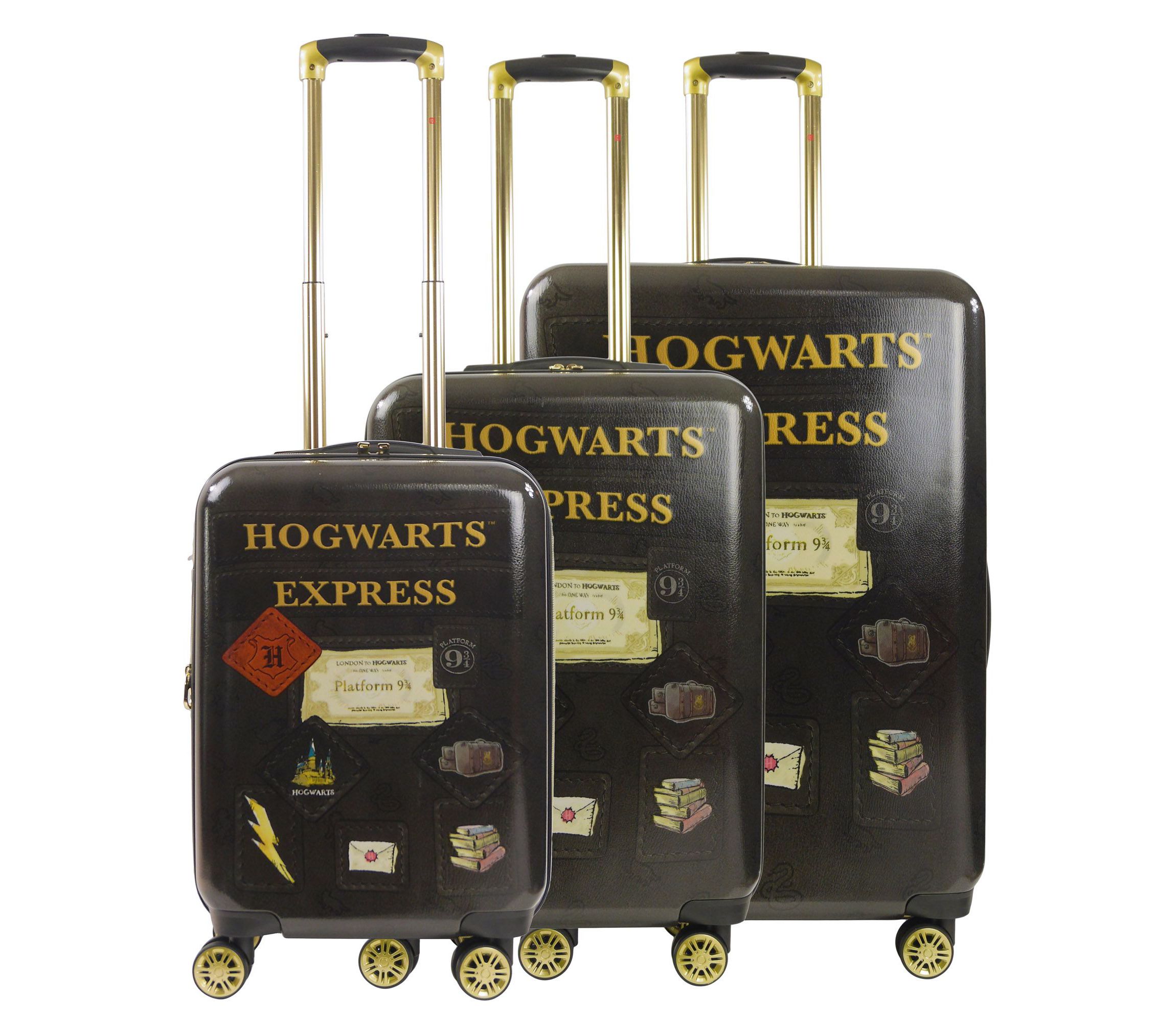 WB Harry Potter Ful Hogwart Express Hardside Printed Abs 3PC Luggage Set Black