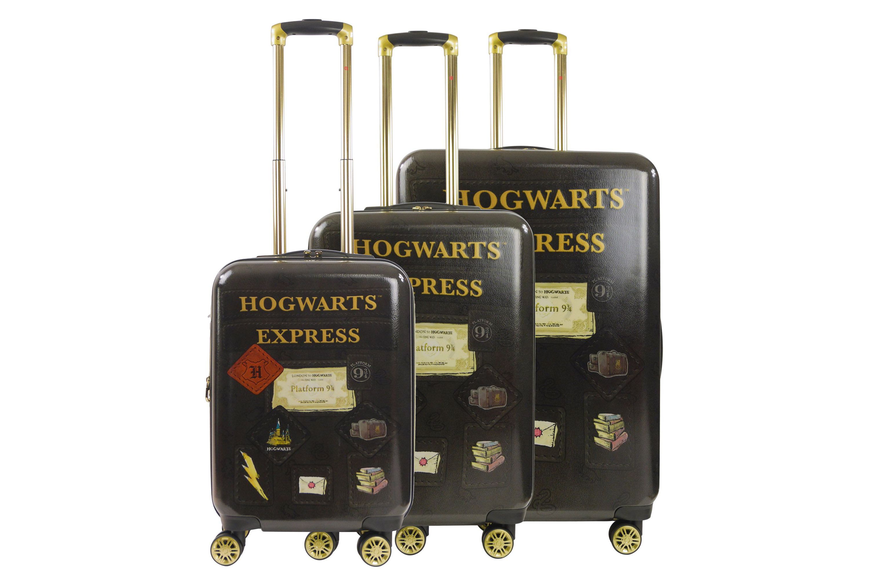 WB Harry Potter Ful Hogwart Express Hardside Printed Abs 3PC Luggage Set Black