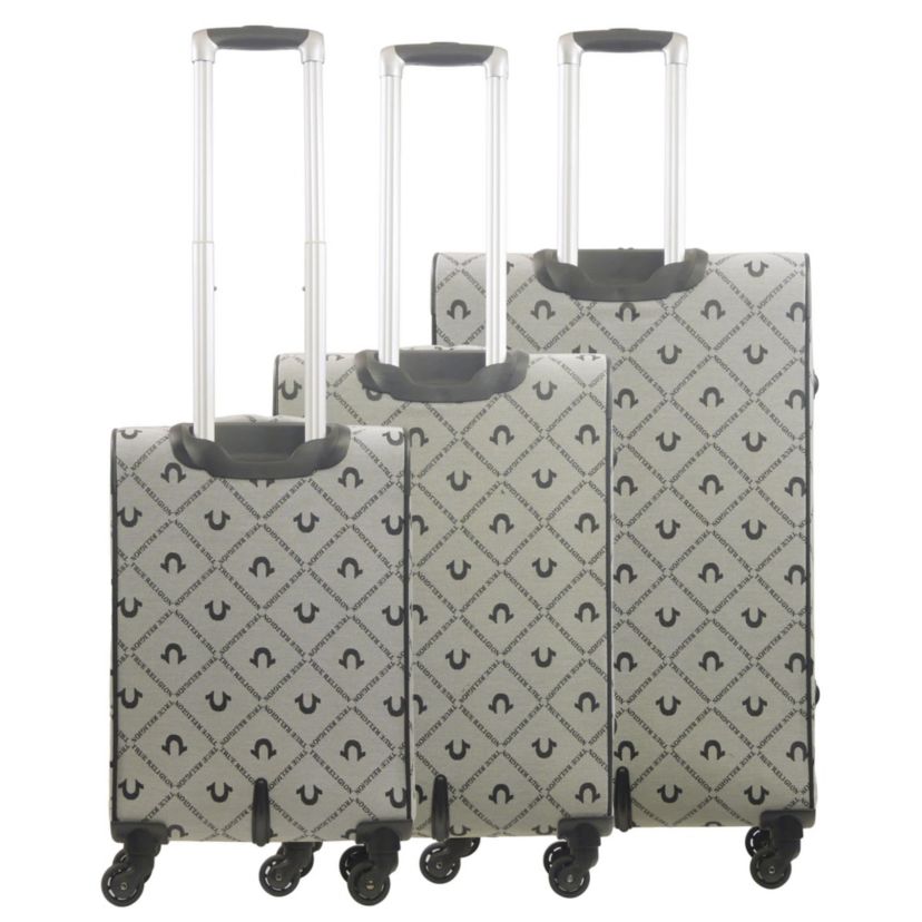 True Religion Soft Sided 3 pc spinner Luggage Set