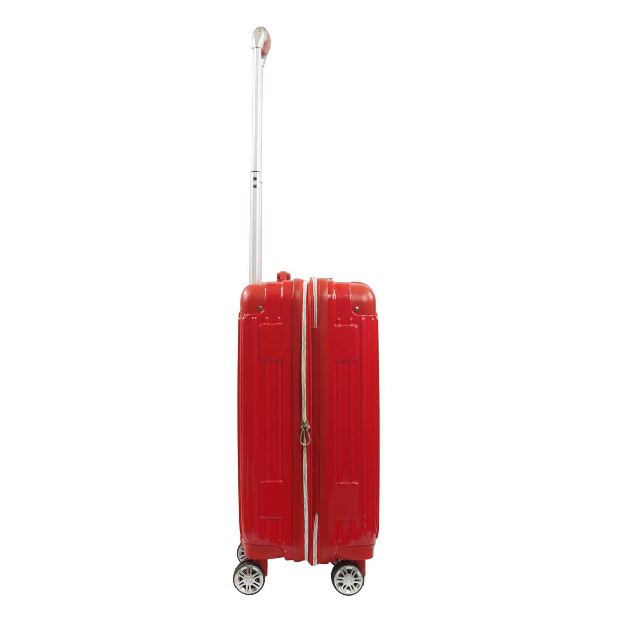 True Religion 22.5" Hardcase Red carry-on with big logo.