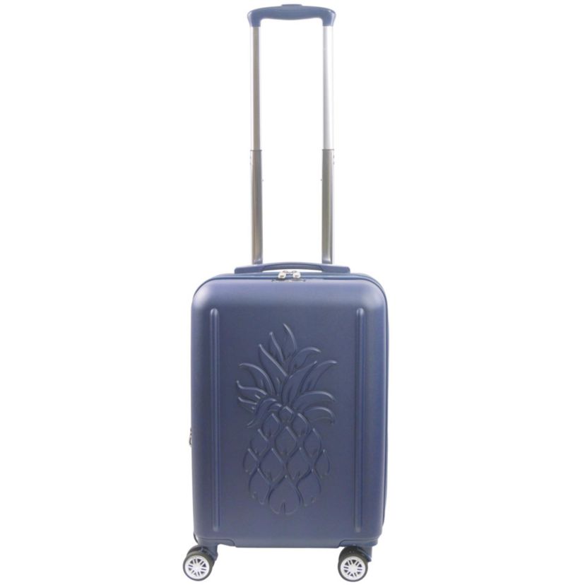 Tommy Bahama 22.5" Hard-Sided 3D Pineapple Luggage with Drawstring Bag in Navy