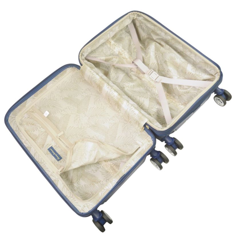 Tommy Bahama 22.5" Hard-Sided 3D Pineapple Luggage with Drawstring Bag in Navy