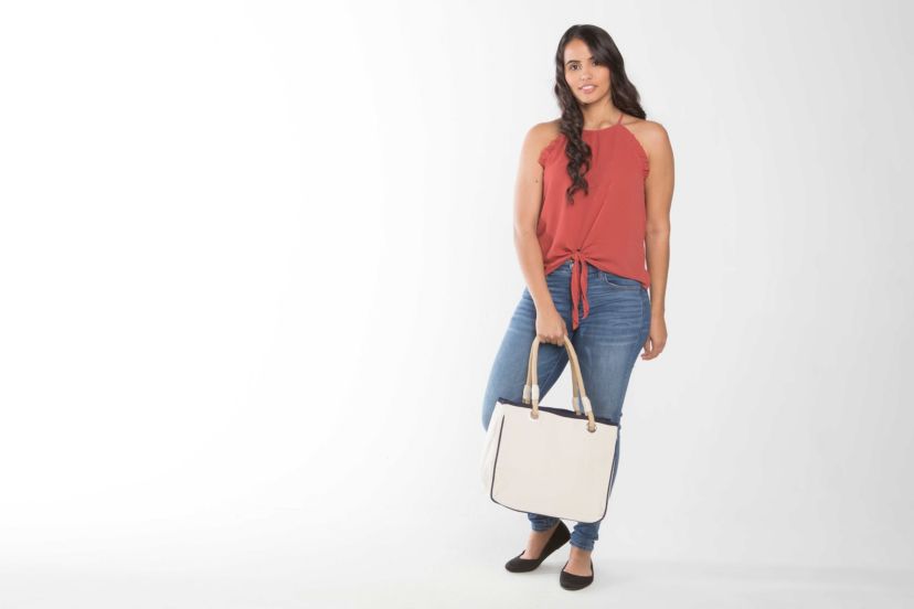 Rope Tote Natural & Emerald