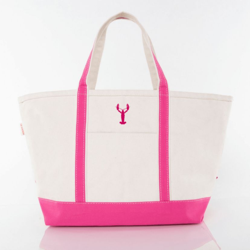 Personalized Large Classic Tote Navy - Anchor