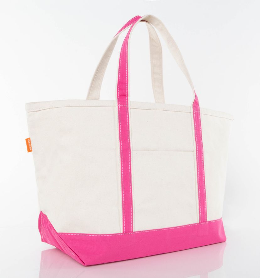 Personalized Large Classic Tote Navy - Anchor