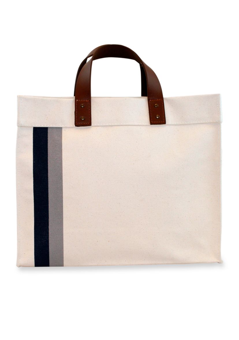 Small Square Striped Tote