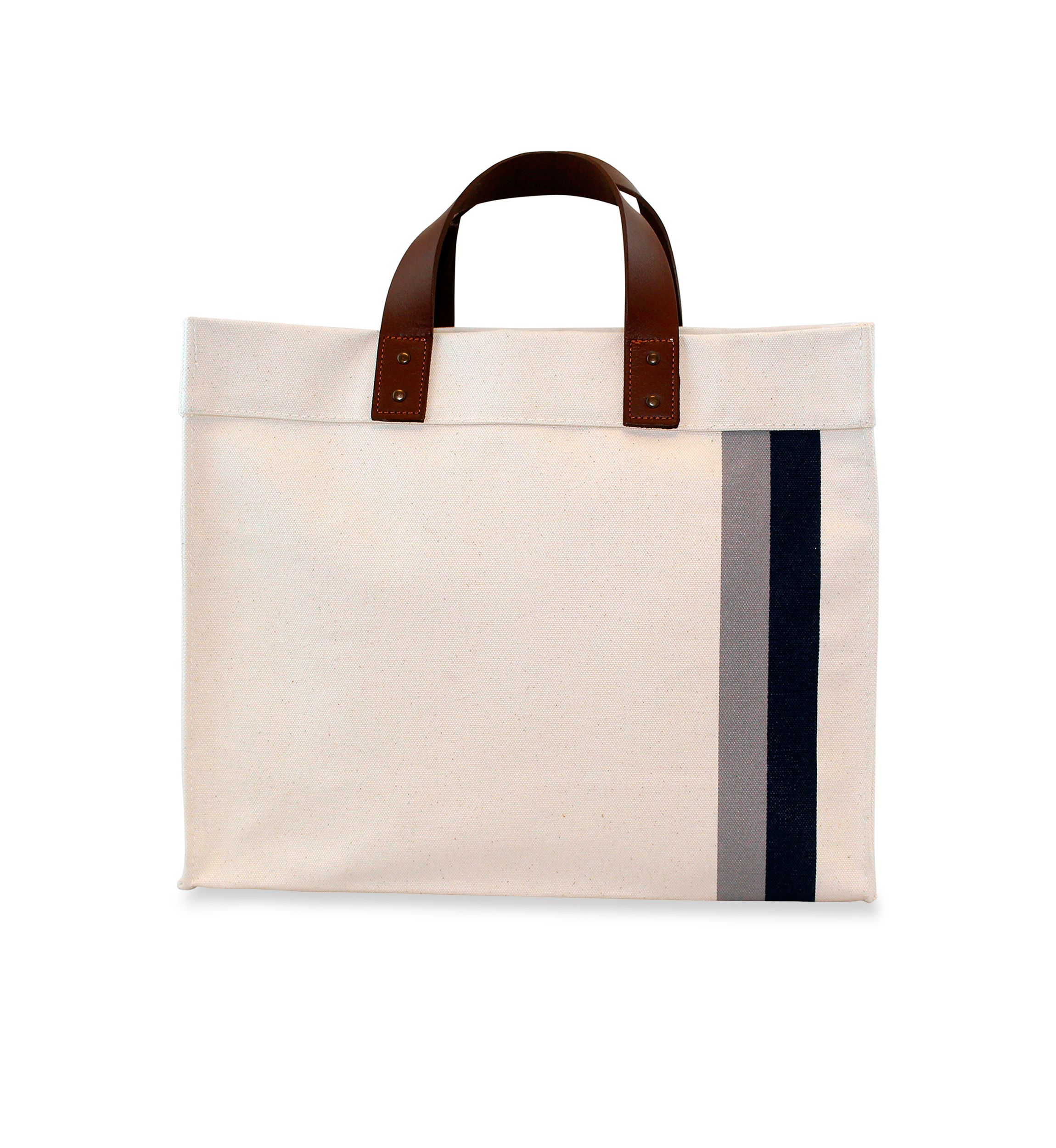 Small Square Striped Tote
