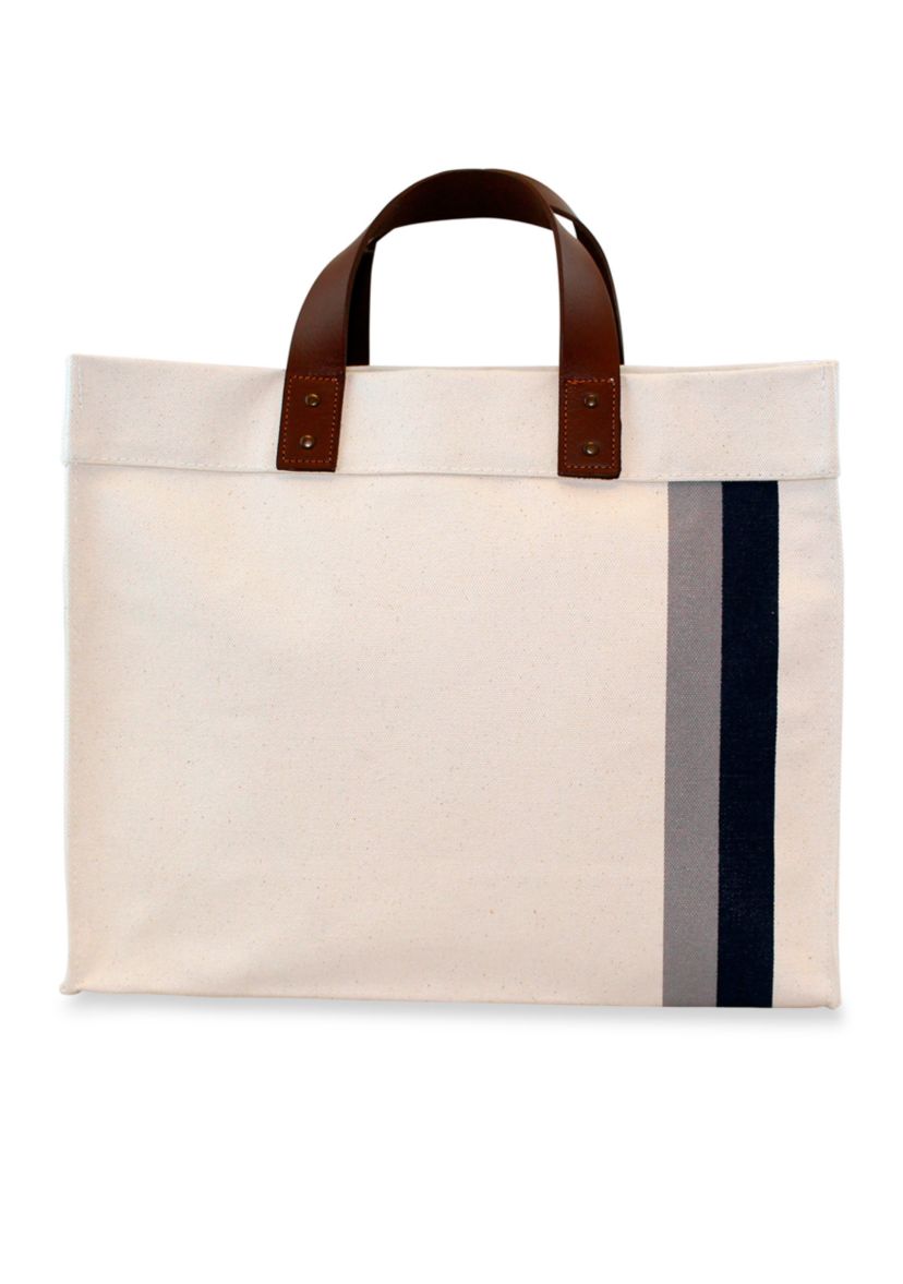Small Square Striped Tote