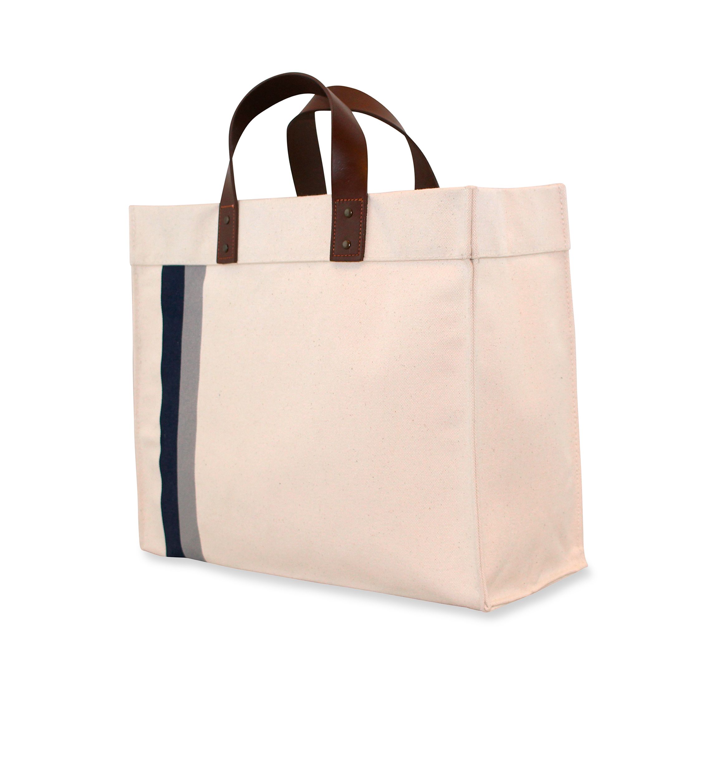 Small Square Striped Tote