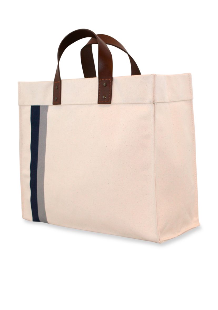 Small Square Striped Tote