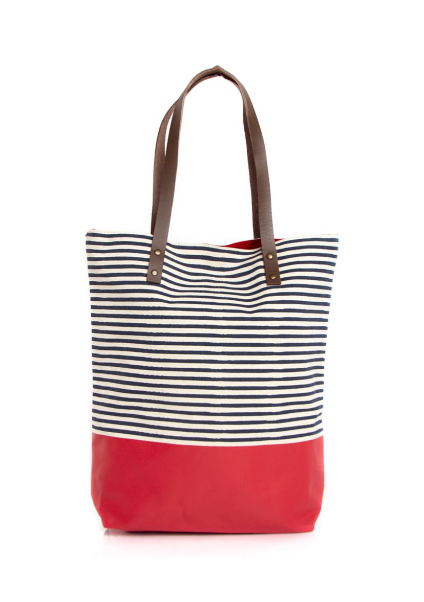 Seaport Stripes Dipped Tote
