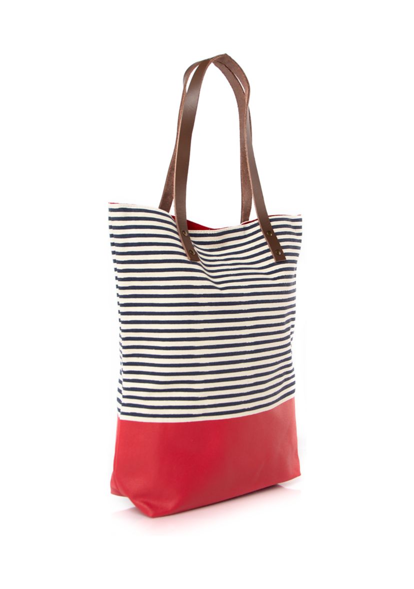 Seaport Stripes Dipped Tote