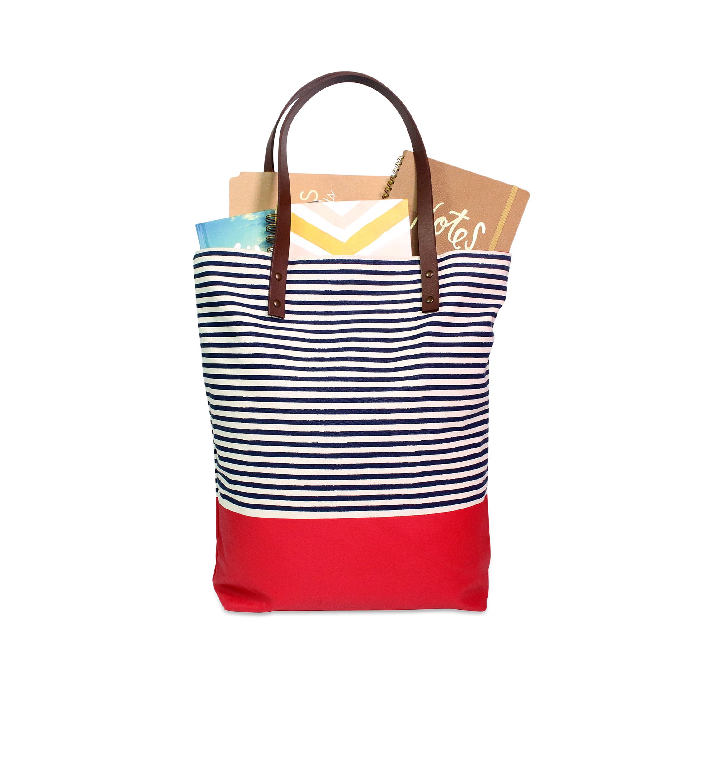 Seaport Stripes Dipped Tote