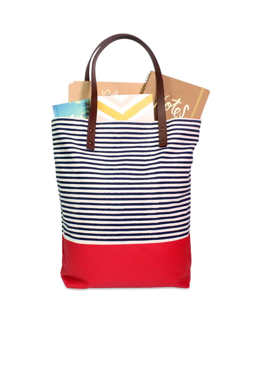 Seaport Stripes Dipped Tote