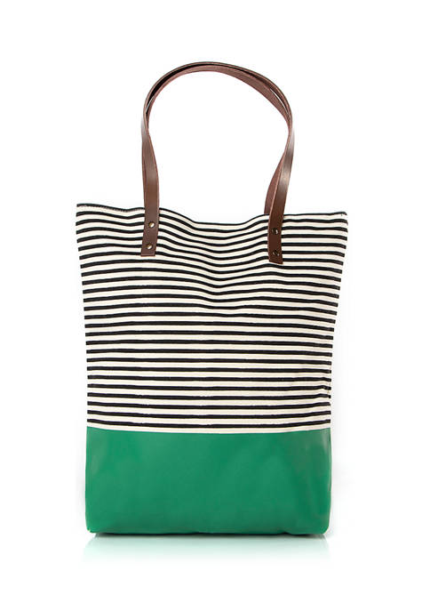CB STATION Seaport Stripes Dipped Tote