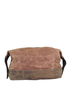 Waxed Canvas Top Zip Dopp Kit