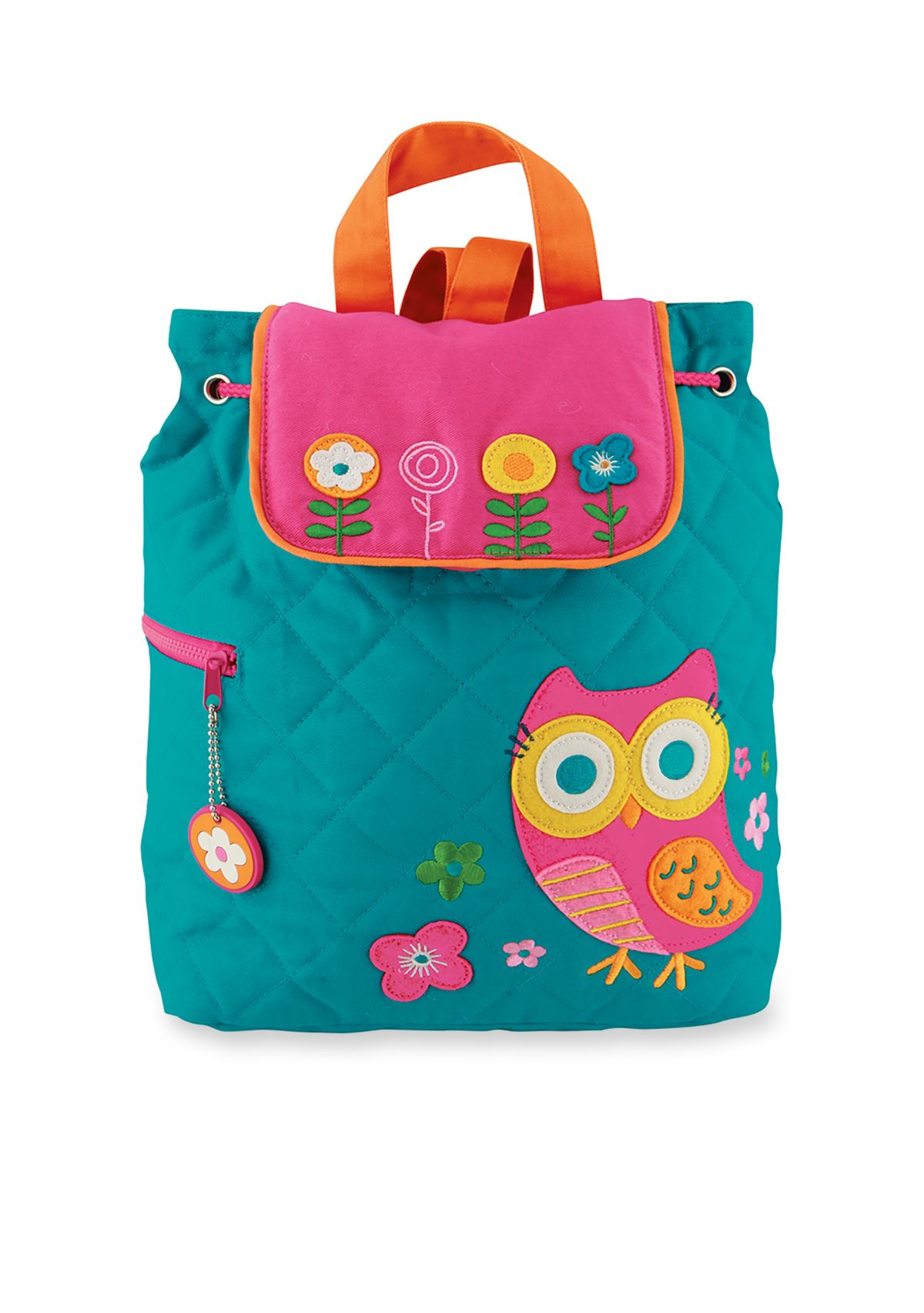 Quilted Backpack, Owl Teal
