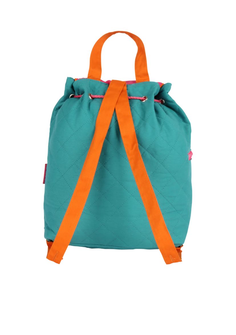 Quilted Backpack, Owl Teal