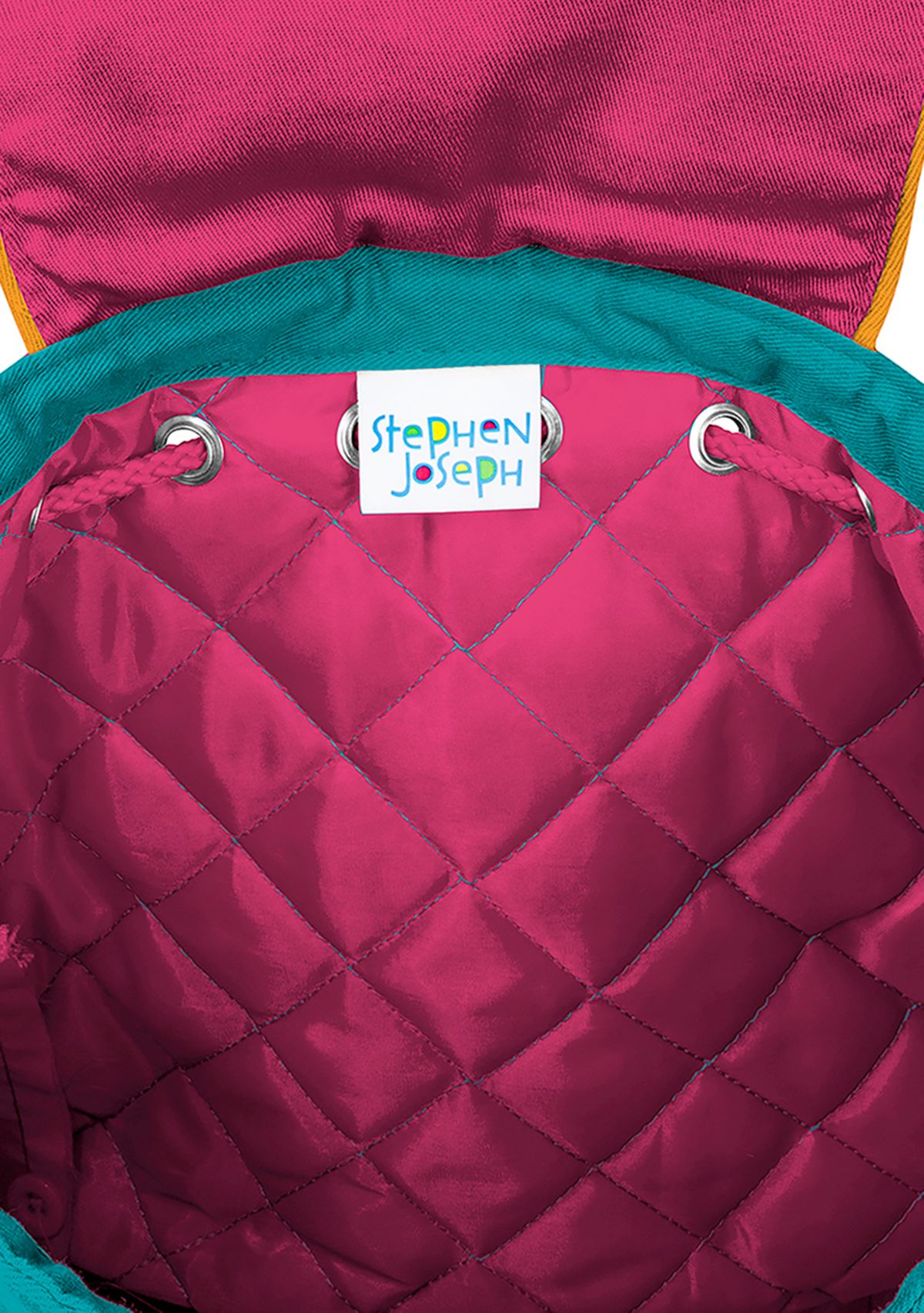 Quilted Backpack, Owl Teal