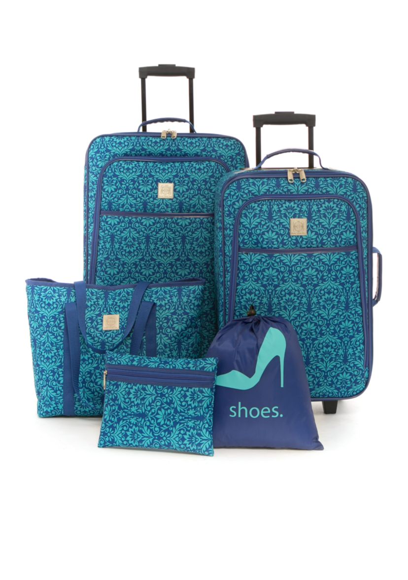 Modern. Southern. Home.™ 5-Piece Damask Luggage Set | Belk