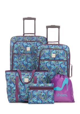 Modern. Southern. Home.™ Whisp Paisley 5-Piece Luggage Set | belk