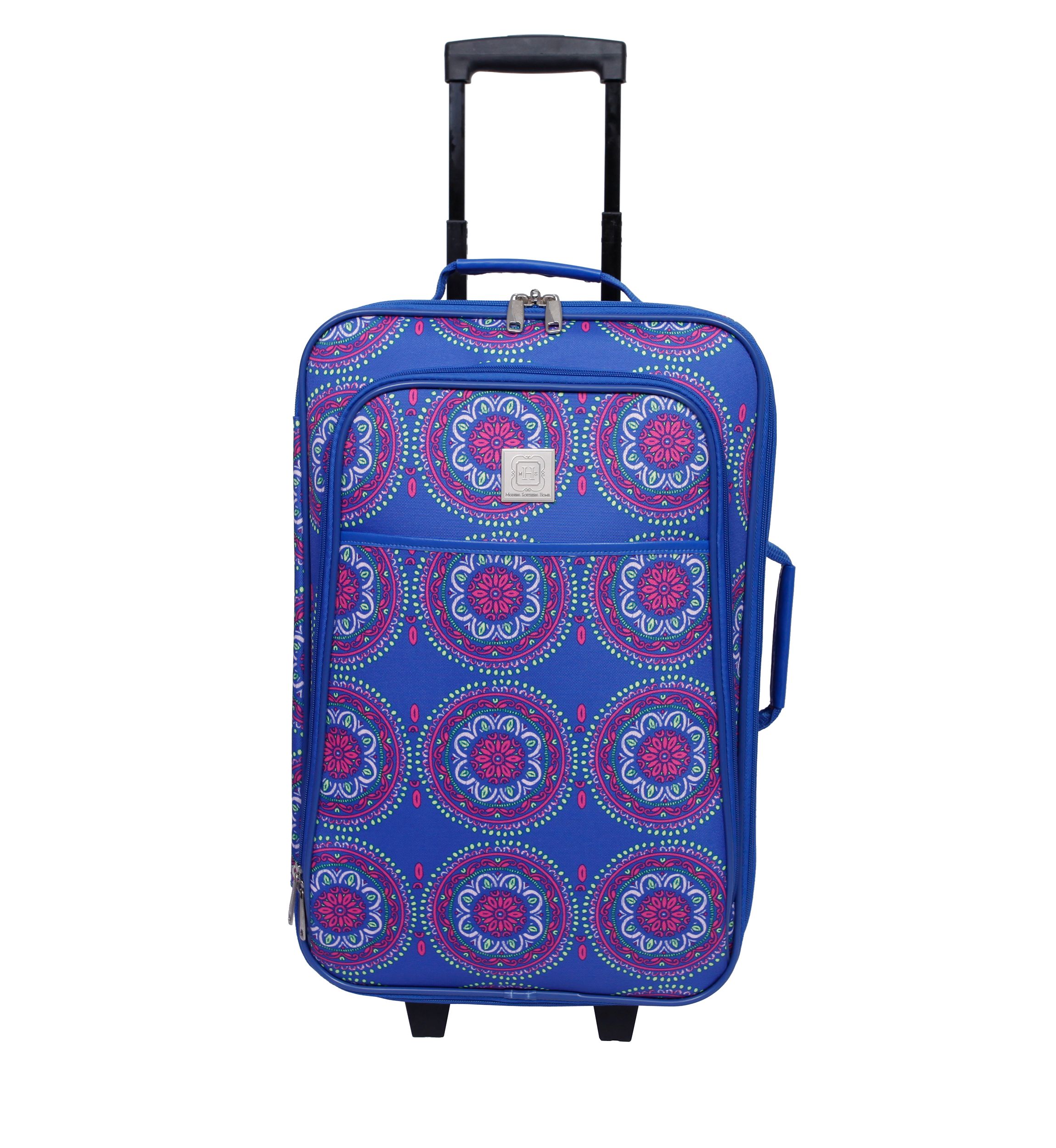 Medallion Delta Blue and Pink Luggage Set 5-Piece