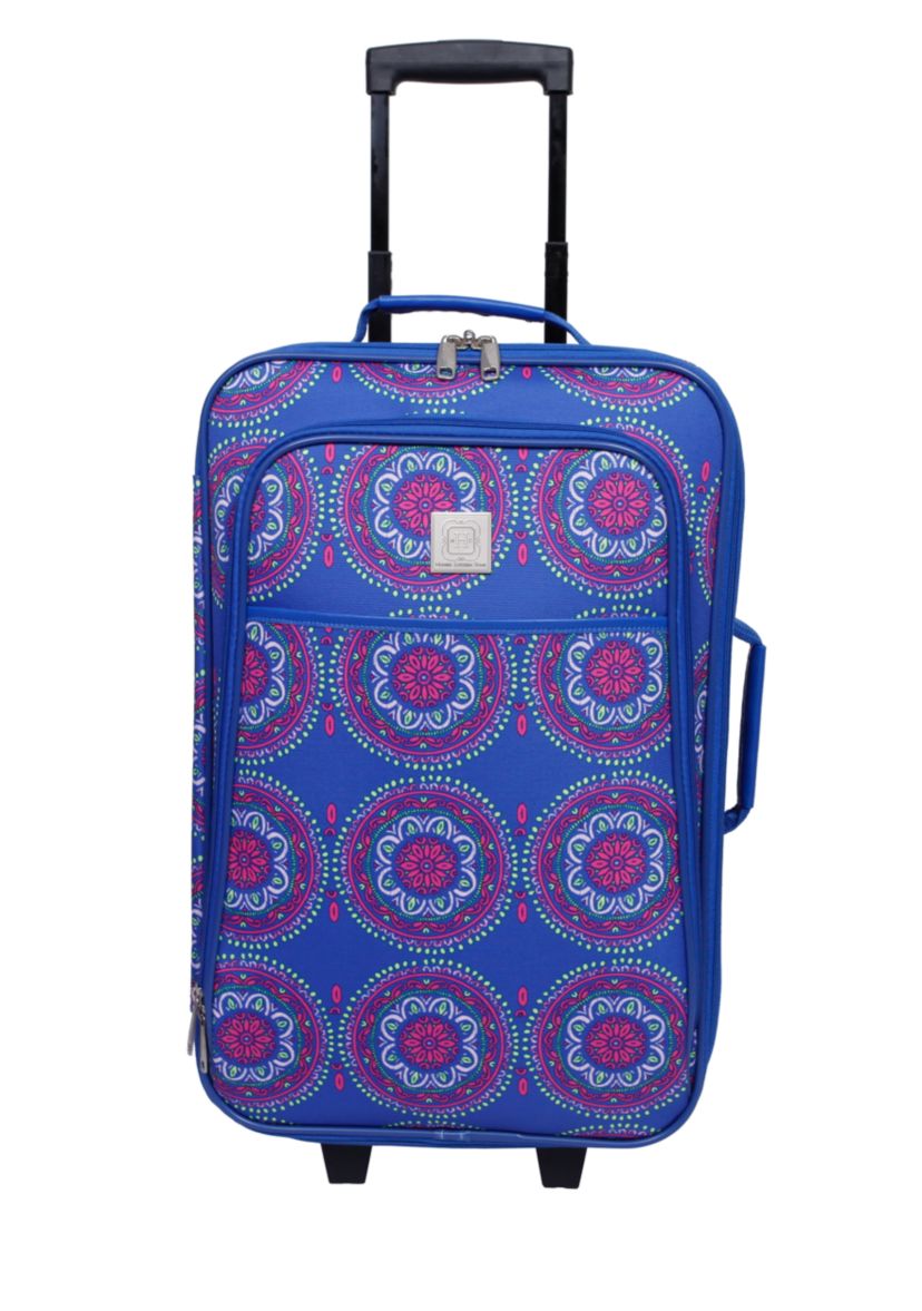 Medallion Delta Blue and Pink Luggage Set 5-Piece