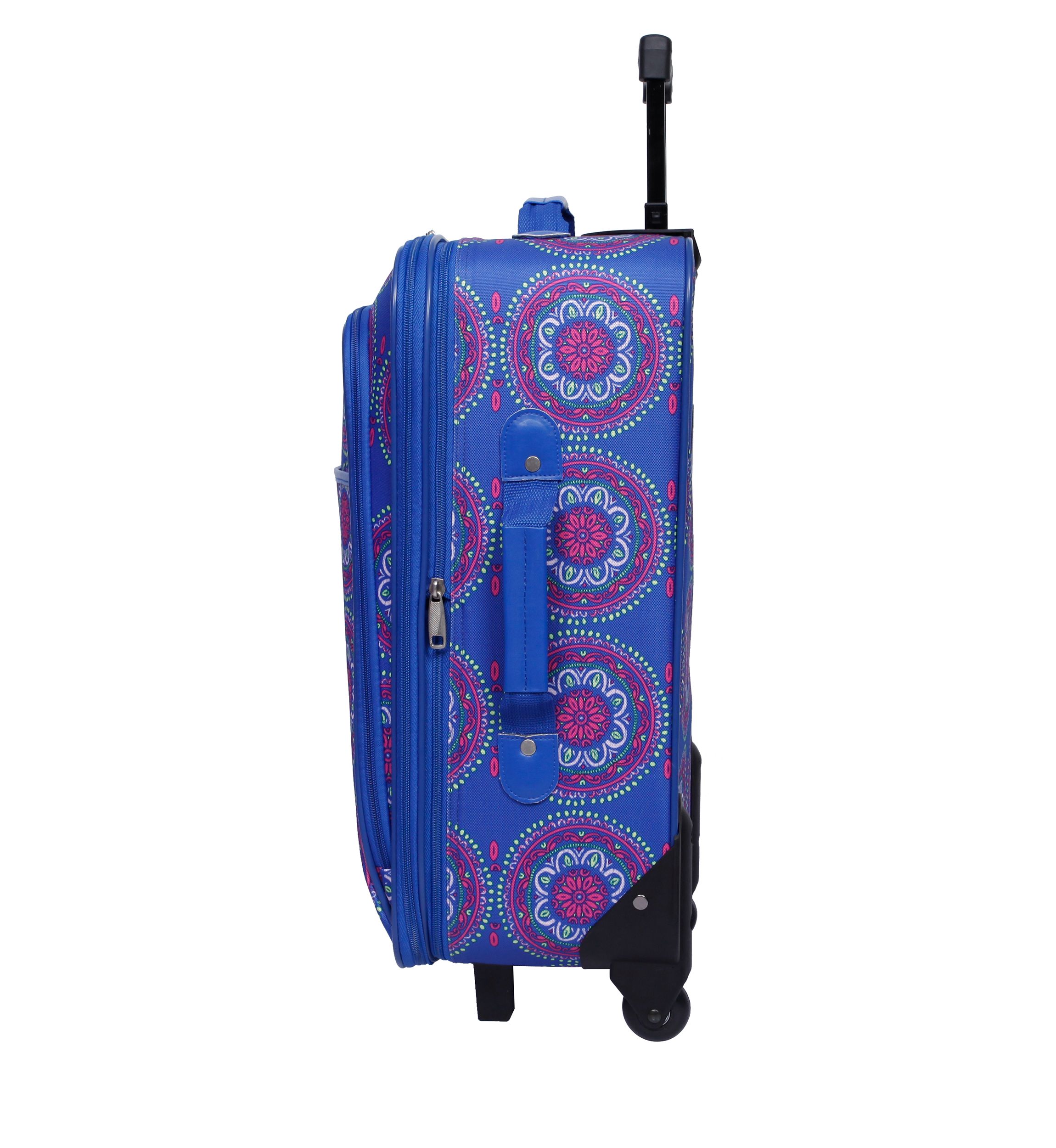 Medallion Delta Blue and Pink Luggage Set 5-Piece