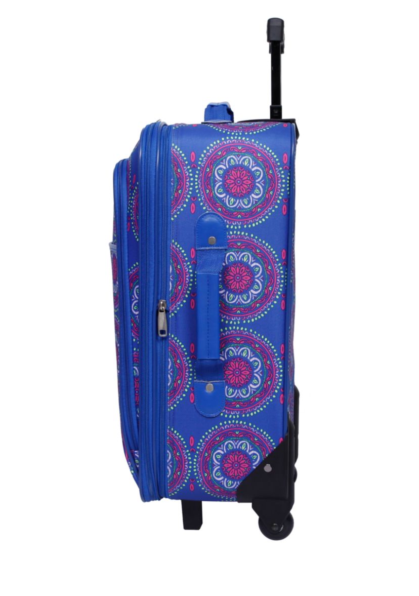 Medallion Delta Blue and Pink Luggage Set 5-Piece