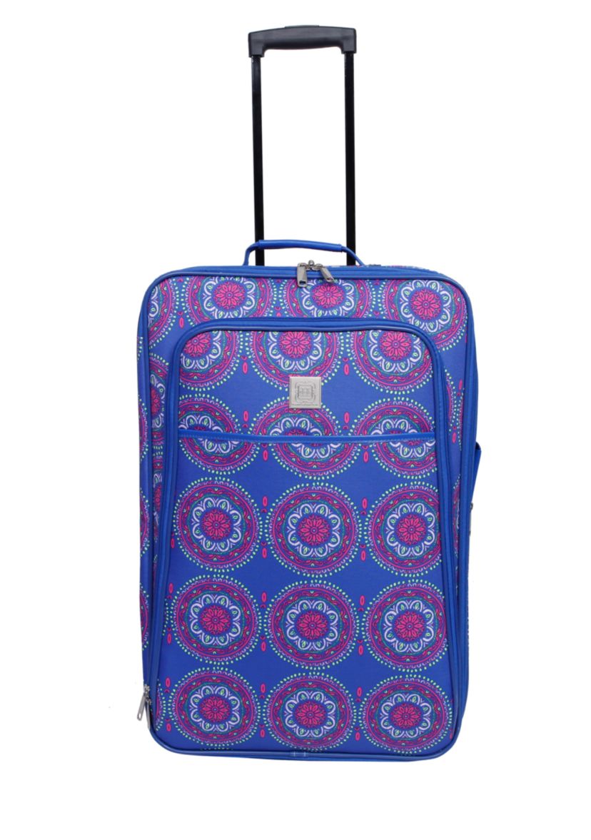 Medallion Delta Blue and Pink Luggage Set 5-Piece