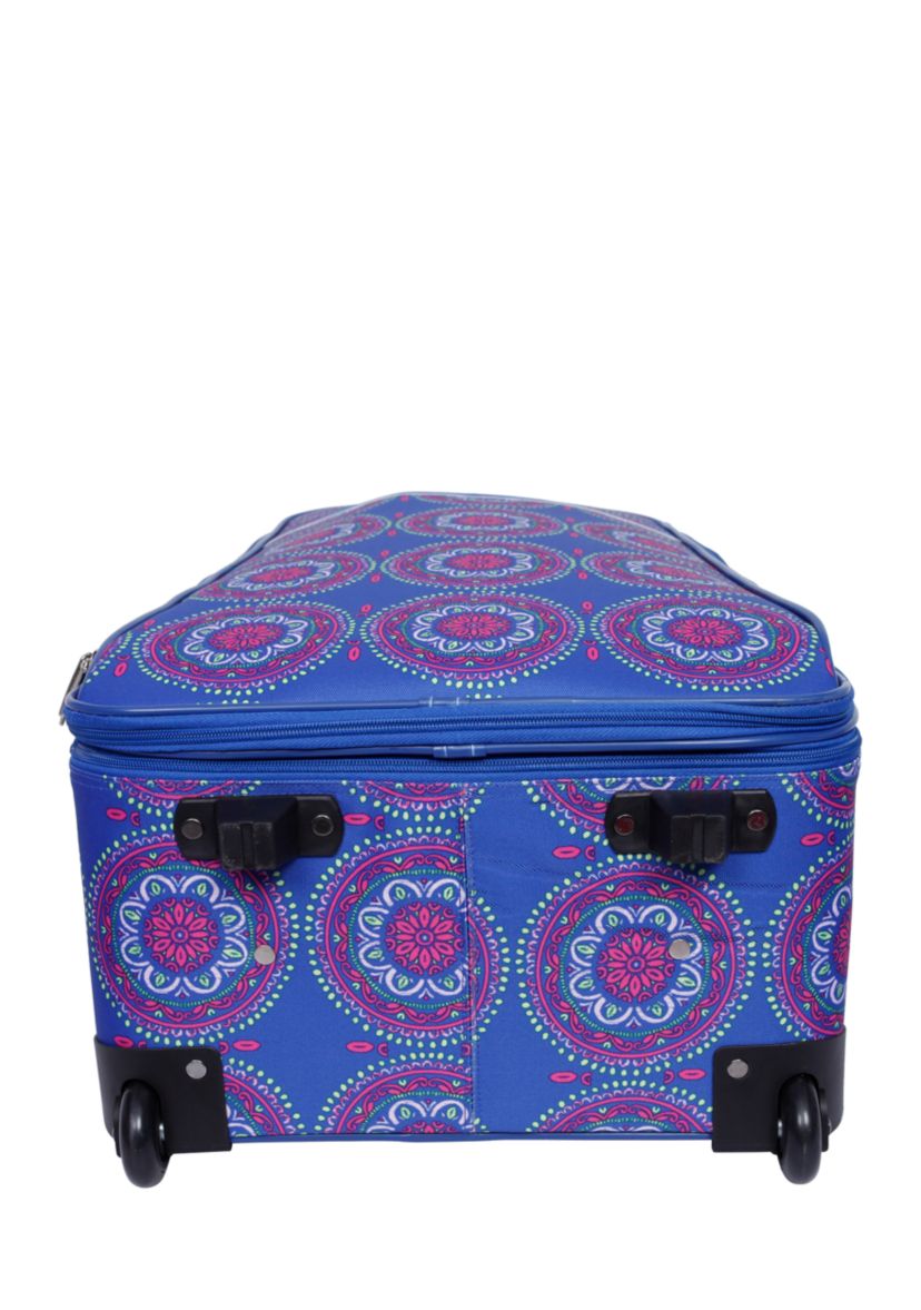 Medallion Delta Blue and Pink Luggage Set 5-Piece
