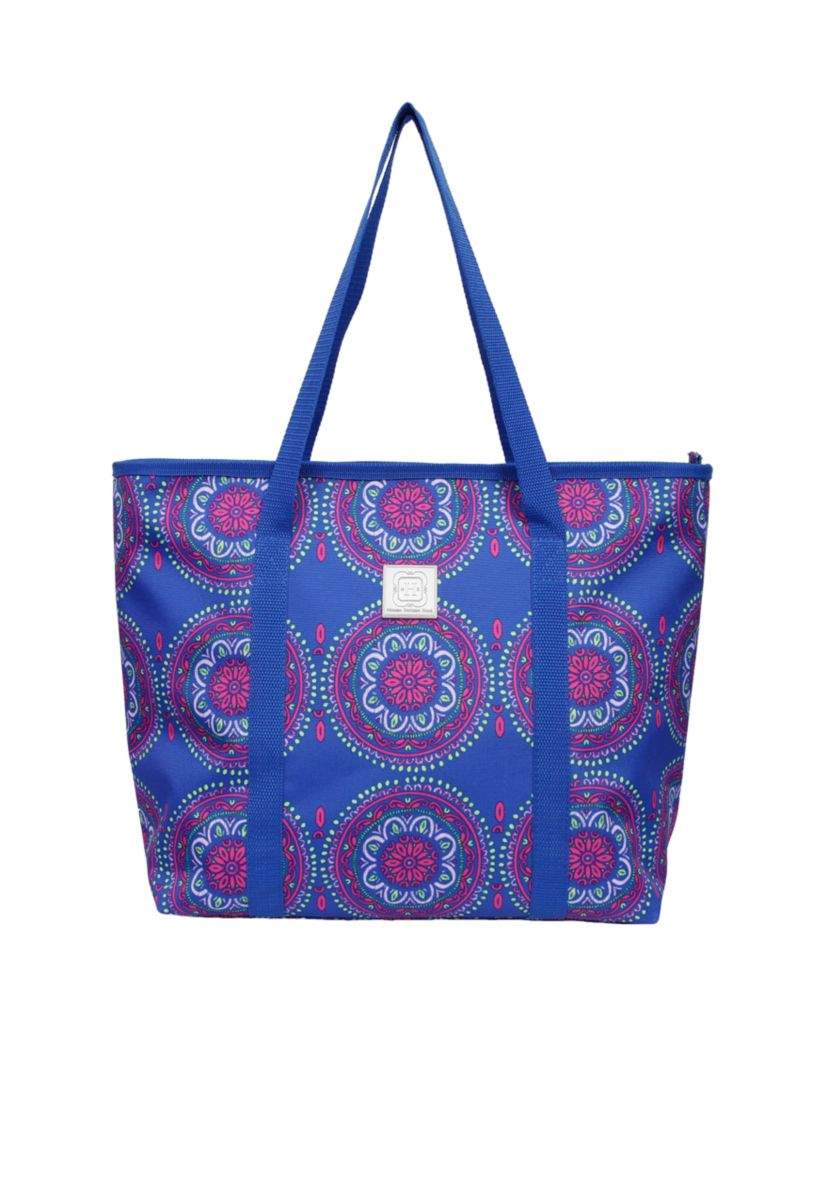 Medallion Delta Blue and Pink Luggage Set 5-Piece