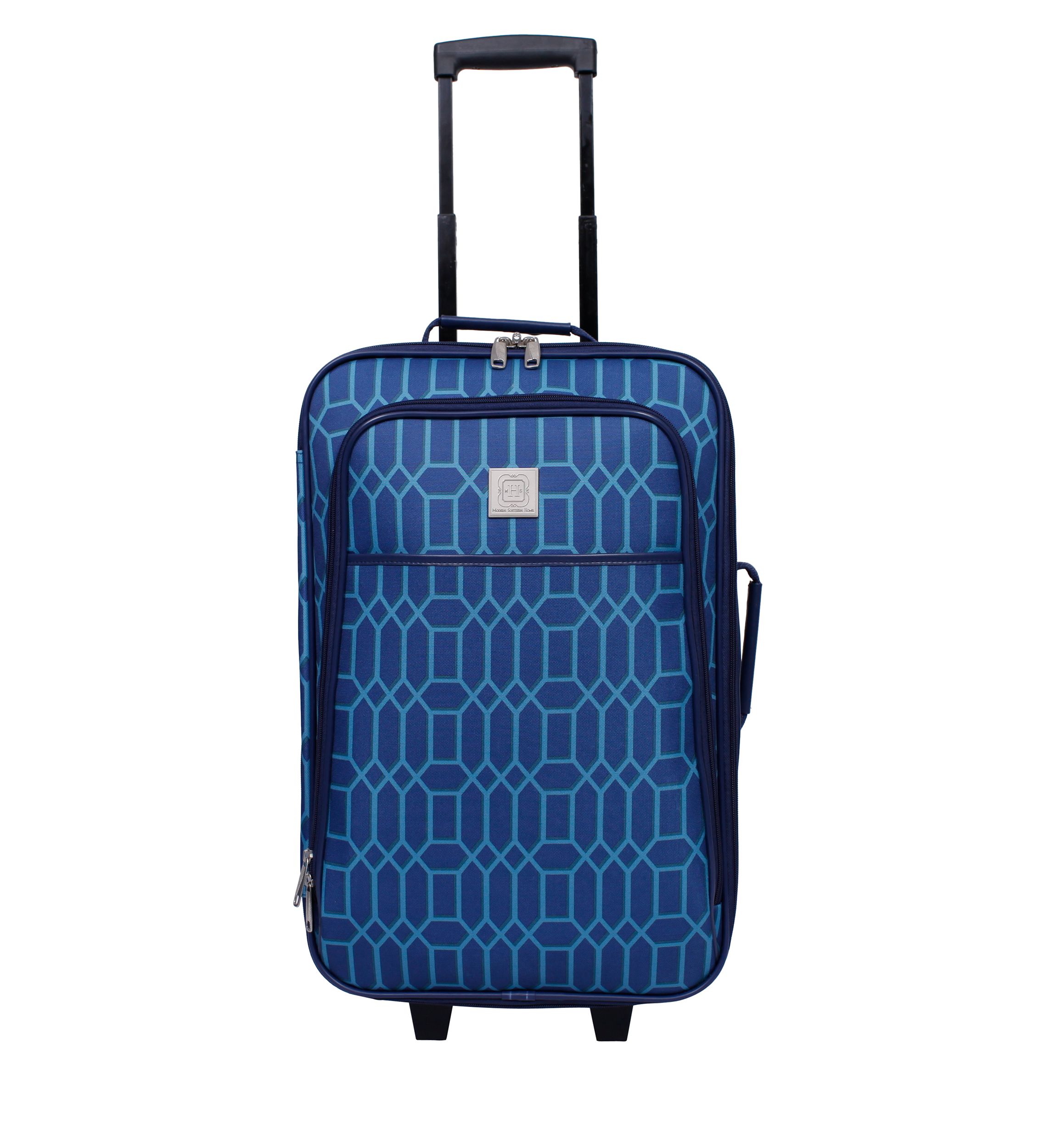 Navy  Geometric Diamond Luggage Set 5-Piece