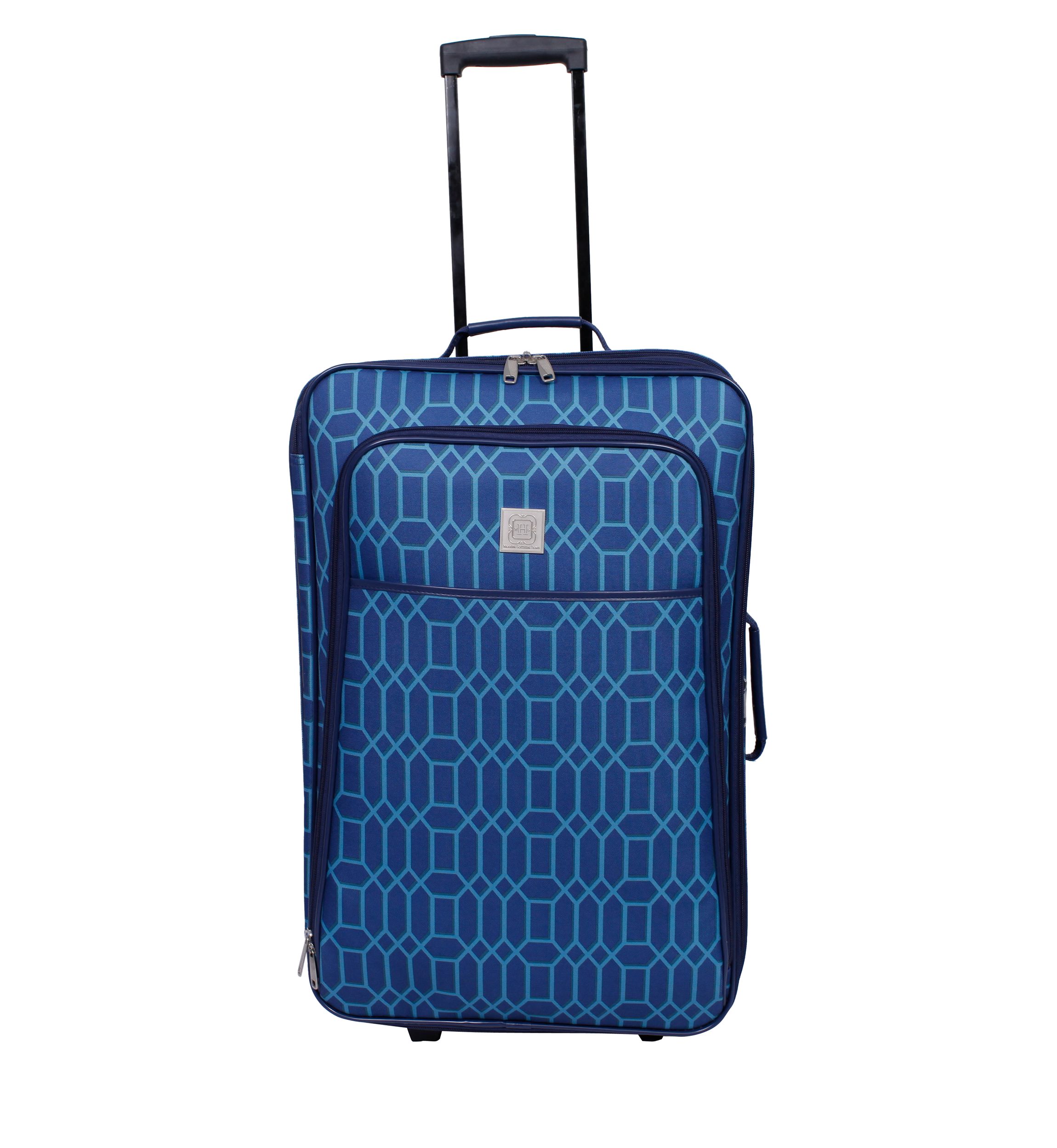 Navy  Geometric Diamond Luggage Set 5-Piece