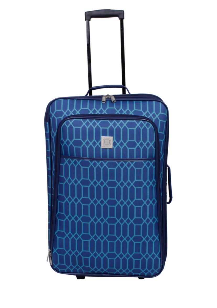 Navy  Geometric Diamond Luggage Set 5-Piece