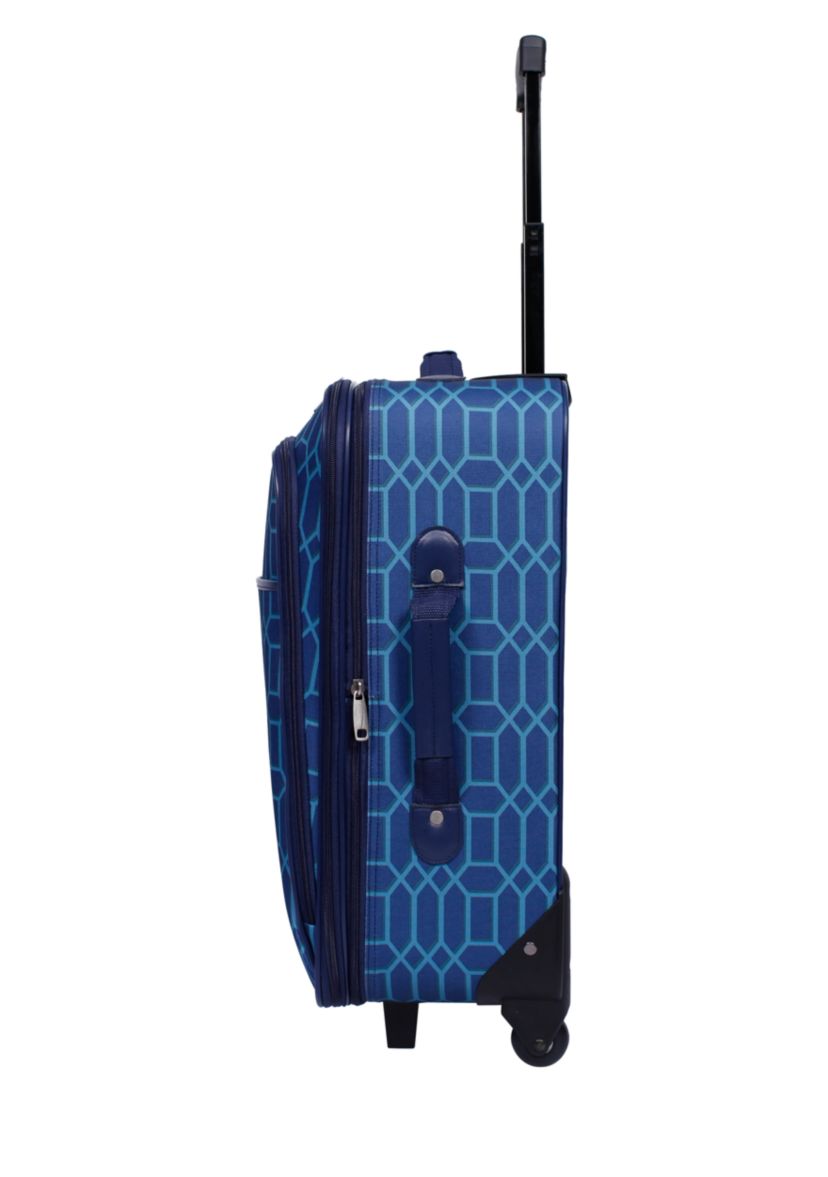 Navy  Geometric Diamond Luggage Set 5-Piece